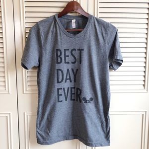 Gray Best Day Ever Disney T-Shirt